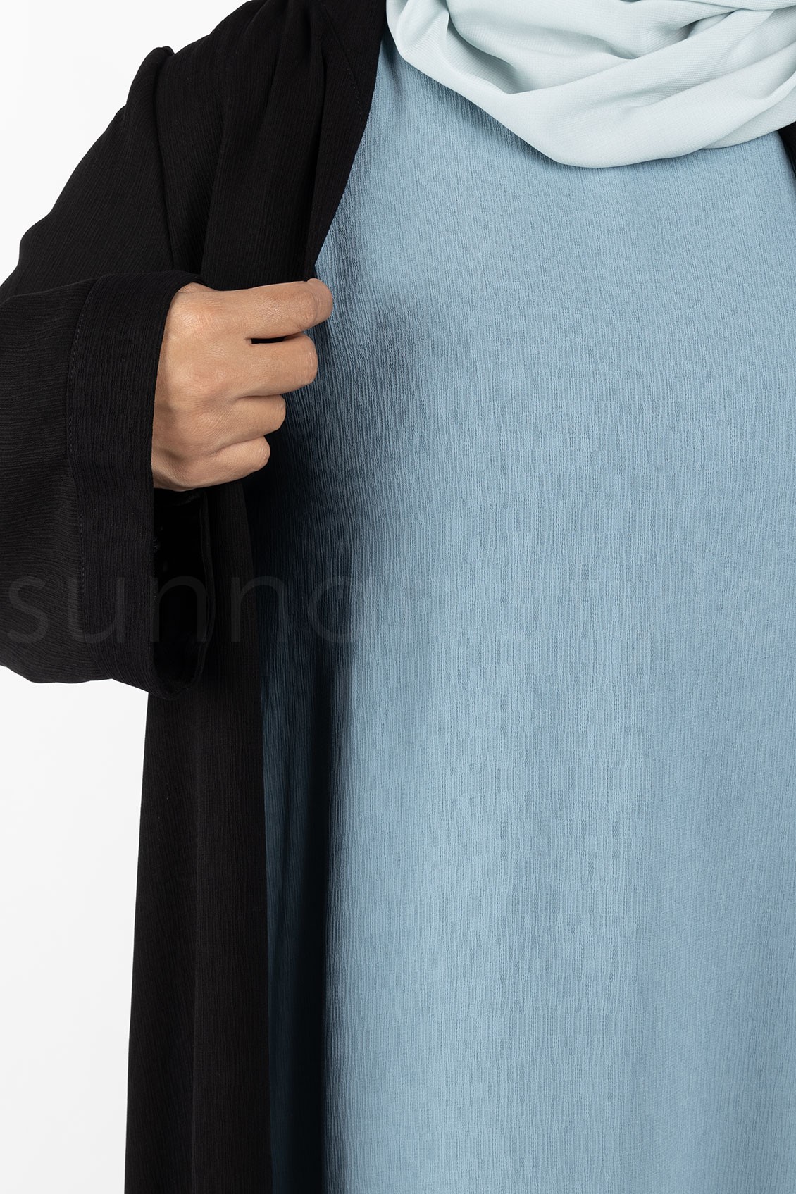 Sunnah Style Brushed Sleeveless Abaya Sky Blue